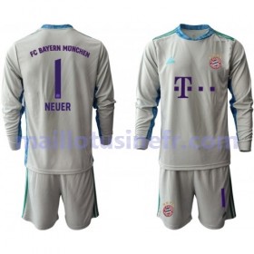 Maillot de Foot Bayern Munich Manuel Neuer 1 Gardien Troisième 2020-21 Manches Longues - Enfant